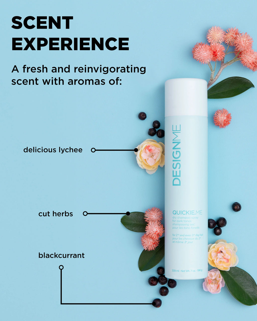 Quickie.me dry shampoo spray (tons foncés)